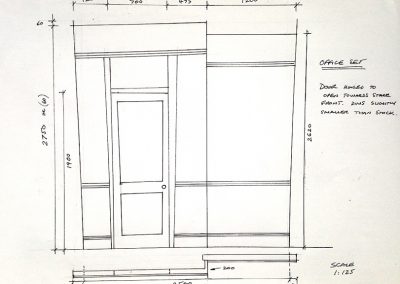 BB stage office set drawing